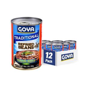 image:imageGoya Foods Refried Pinto Beans Reduced Sodium 16 Ounce Pack of 12Pinto Reduced Sodium
