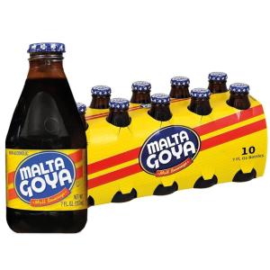 image:imageGoya Malta NonAlcoholic Beer Malt Drink Malta Soda Rich amp Sweet Flavor Brewed from Barley and Hops 10Pack 7 Fl Oz BottlesMalt