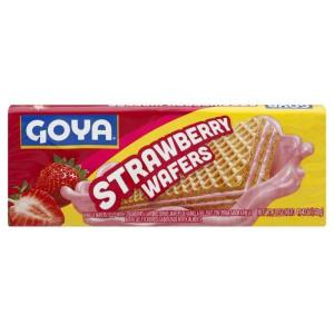 image:imageStrawberry Wafer Cookies by Goya Light and Crisp Wafer Cookies Sweet Snacks for School and Work Lunch Box Treats Baked Goods 494 oz