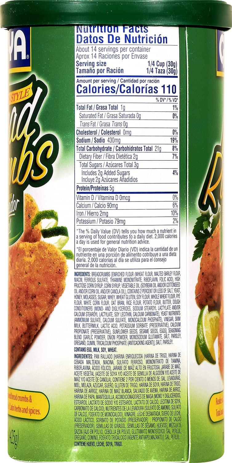 image:imageGoya Foods Bread Crumbs with Sazonador Total 15 Ounce Pack of 12