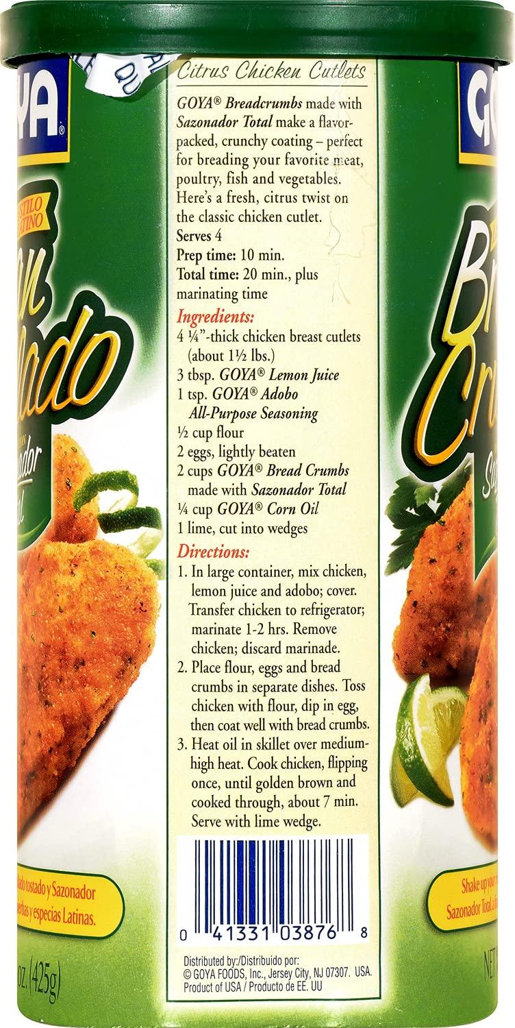 image:imageGoya Foods Bread Crumbs with Sazonador Total 15 Ounce Pack of 12