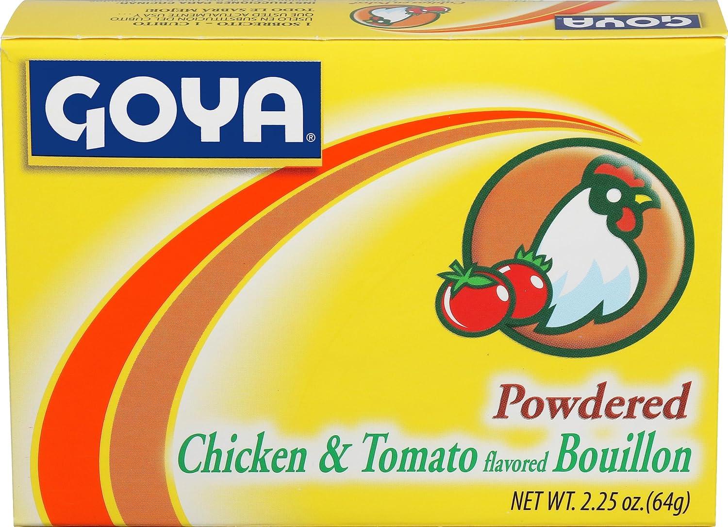 image:imageGoya Foods Chicken amp Tomato Bouillon Powdered 225 Ounce Pack of 24225 Ounce Pack of 24