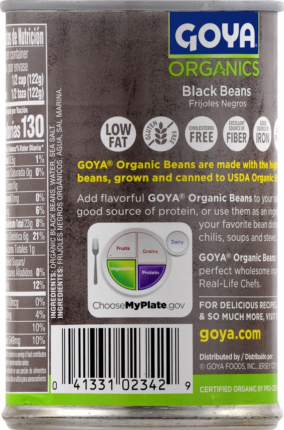 image:imageGoya Foods Organic Black Beans 155 Ounce Pack of 24Black Beans