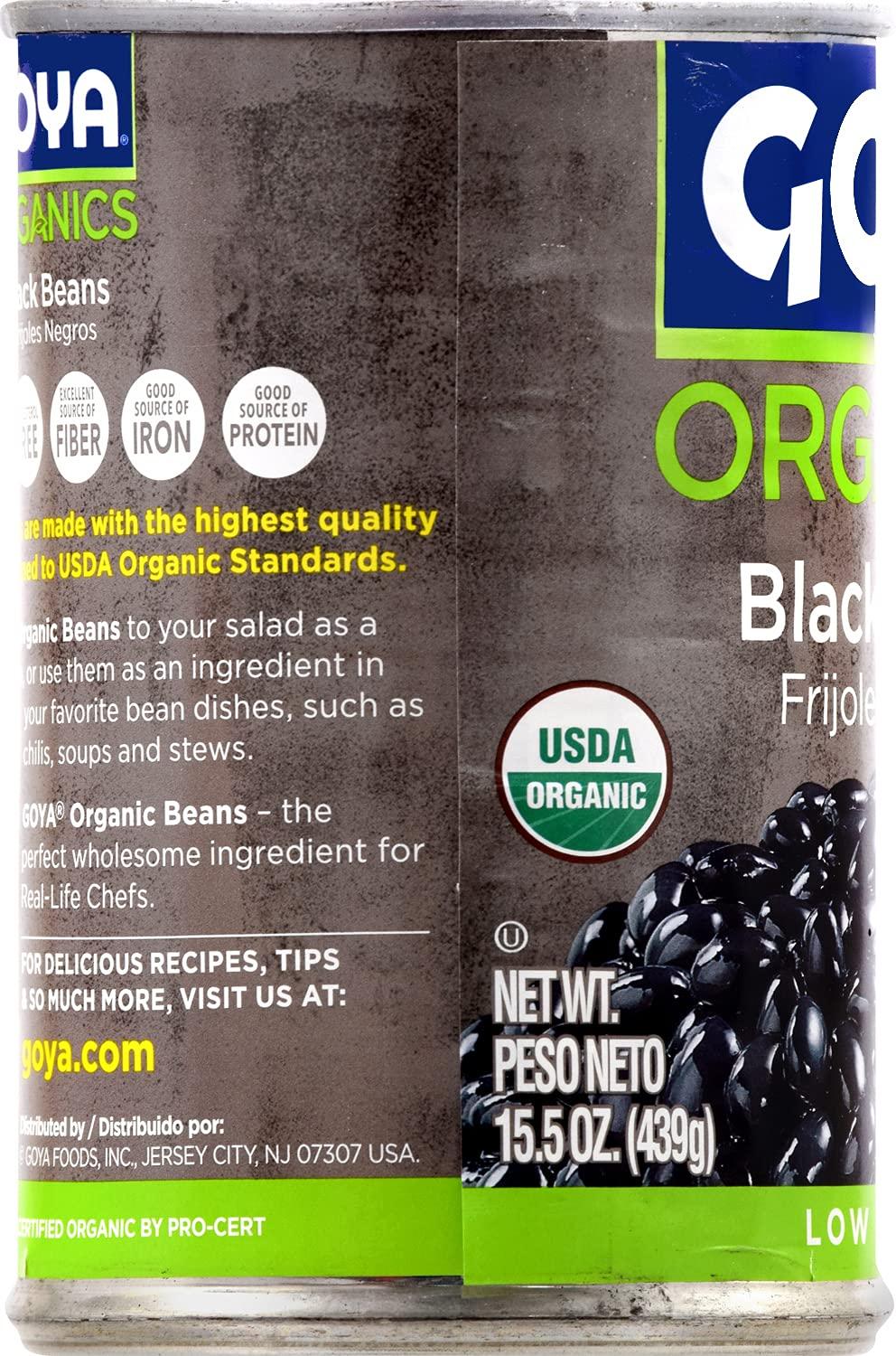 image:imageGoya Foods Organic Black Beans 155 Ounce Pack of 24Black Beans