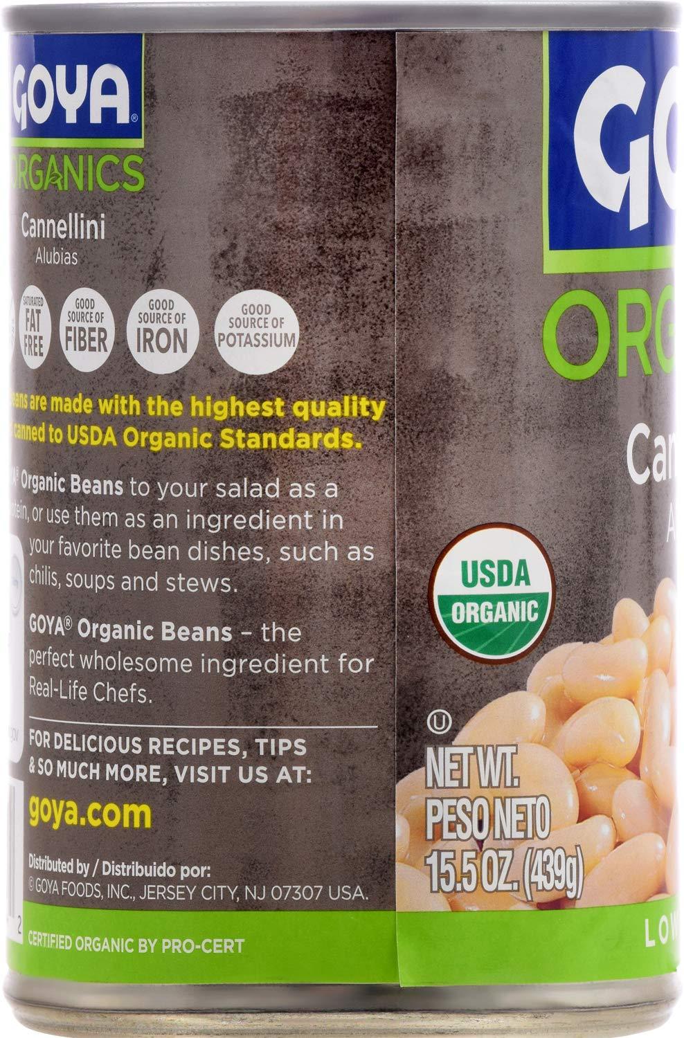 image:imageGoya Foods Organic Cannellini Beans 155 Ounce Pack of 24155 Ounce Pack of 1