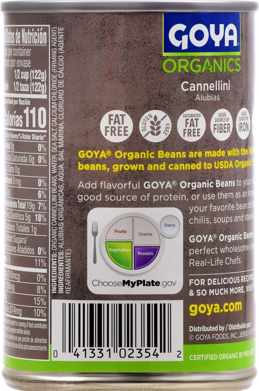 image:imageGoya Foods Organic Cannellini Beans 155 Ounce Pack of 24155 Ounce Pack of 1