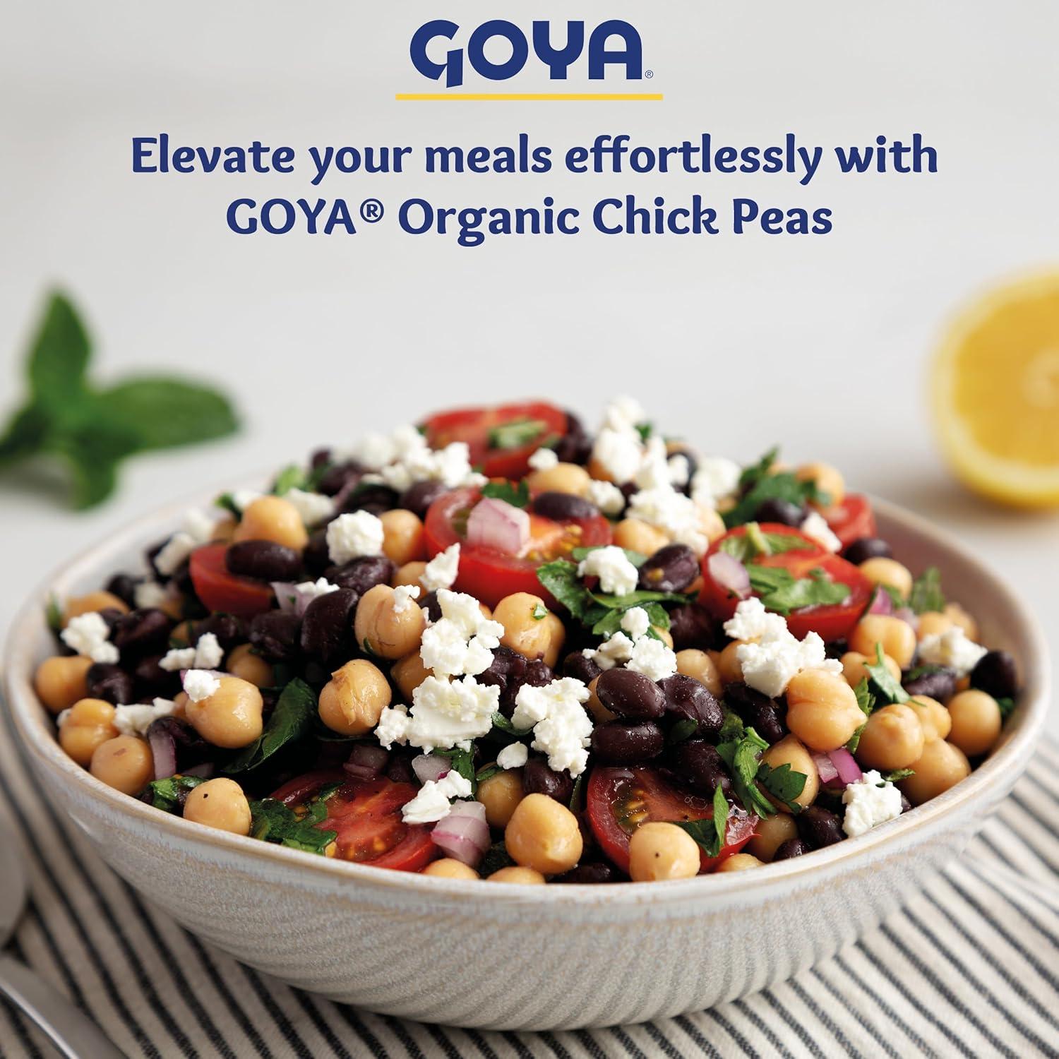 image:imageGoya Foods Organic Chick Peas Garbanzo Beans 155 Ounce Pack of 24124 Ounce Pack of 1