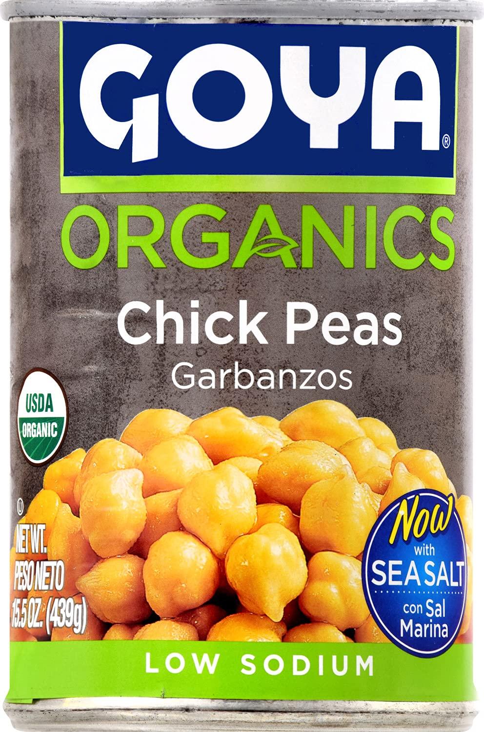 image:imageGoya Foods Organic Chick Peas Garbanzo Beans 155 Ounce Pack of 24155 Ounce Pack of 24