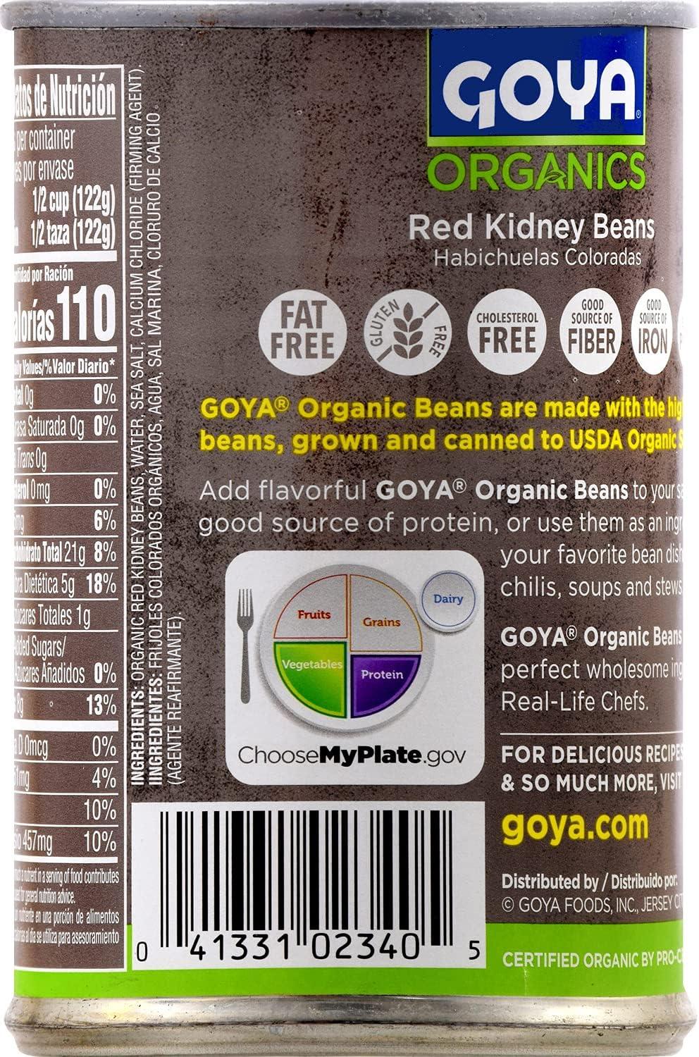 image:imageGoya Foods Organic Red Kidney Beans 155 Ounce Pack of 24red kidney beans
