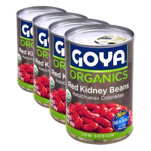 image:imageGoya Organic Red Kidney Beans Low Sodium 155 oz155 Ounce Pack of 4