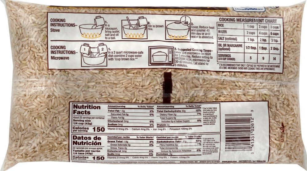 image:imageGoya Foods Natural Long Grain Brown Rice 5 Pound Pack of 82 Pound Pack of 14