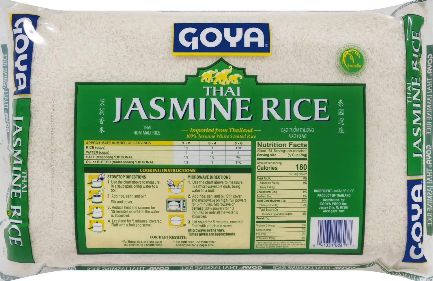 image:imageGoya Organic Thai Jasmine Rice Fat Free Sodium Free Vegan Kosher Friendly 32 OuncePack of 2020 Pound Pack of 2