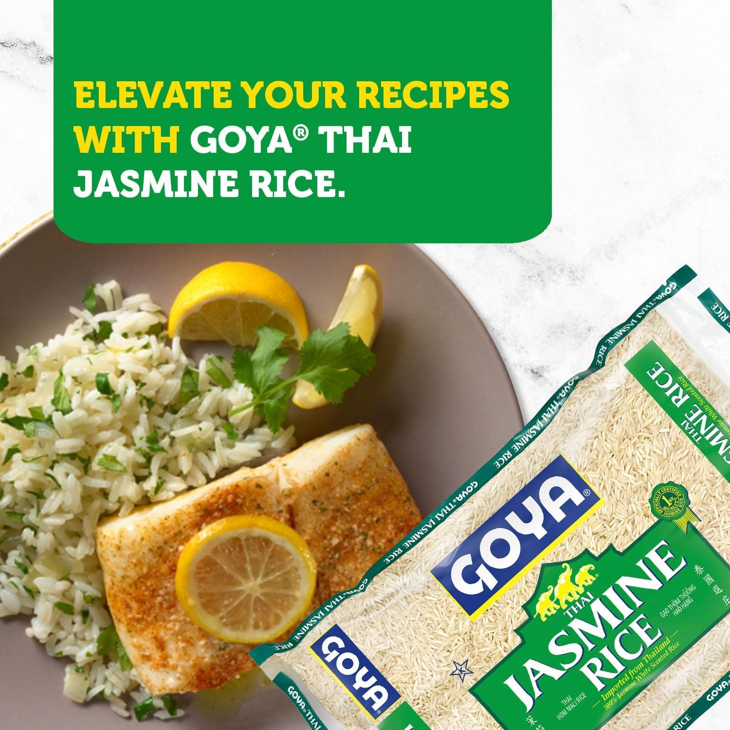 image:imageGoya Organic Thai Jasmine Rice Fat Free Sodium Free Vegan Kosher Friendly 32 OuncePack of 205 Pound Pack of 8