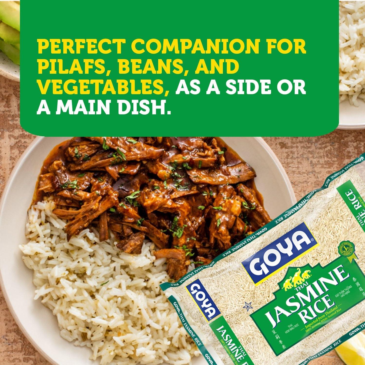 image:imageGoya Organic Thai Jasmine Rice Fat Free Sodium Free Vegan Kosher Friendly 32 OuncePack of 205 Pound Pack of 8
