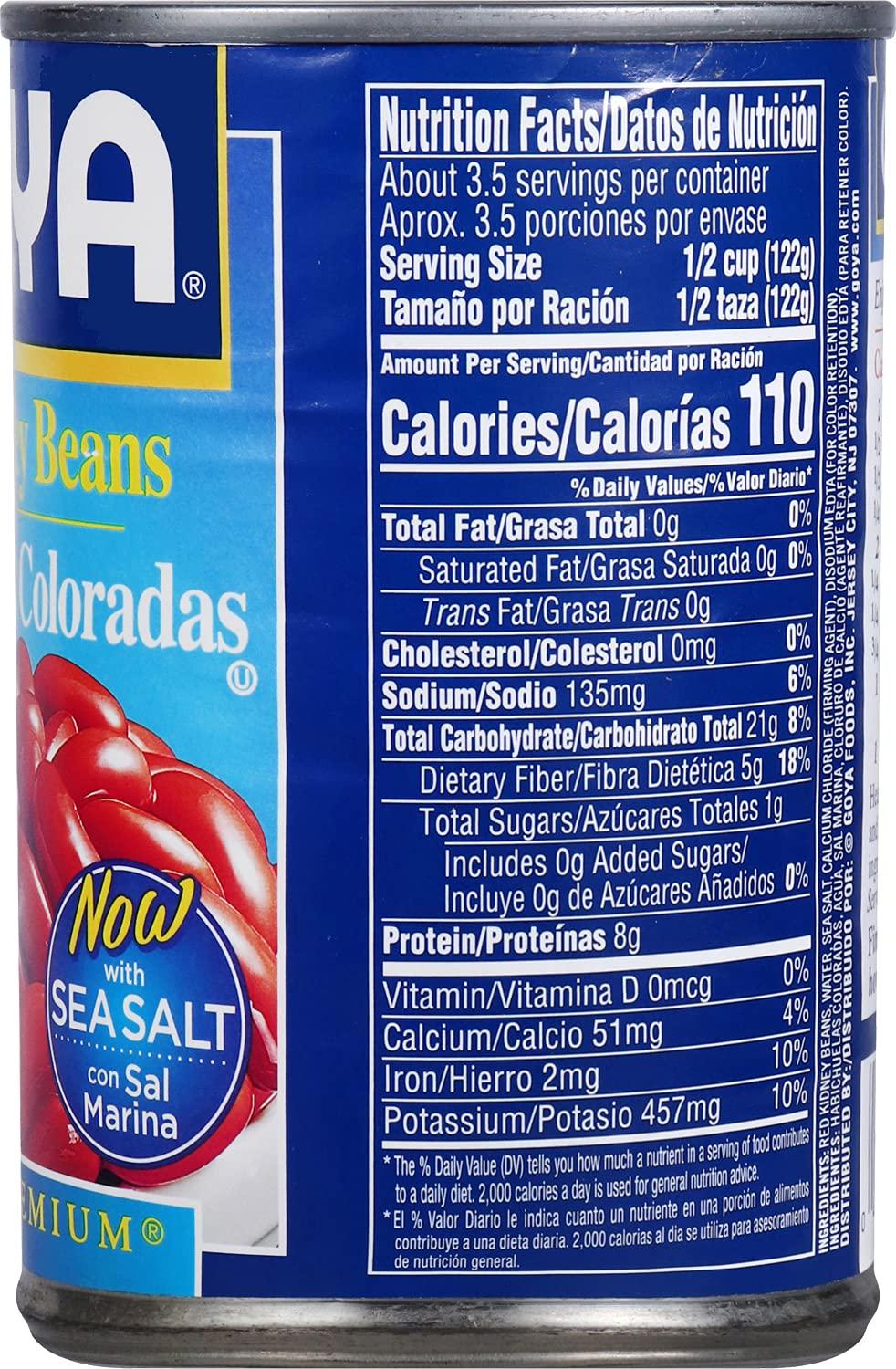 image:imageGoya Black Beans Low Sodium Canned Vegan Kosher 155 OunceRed Kidney Beans