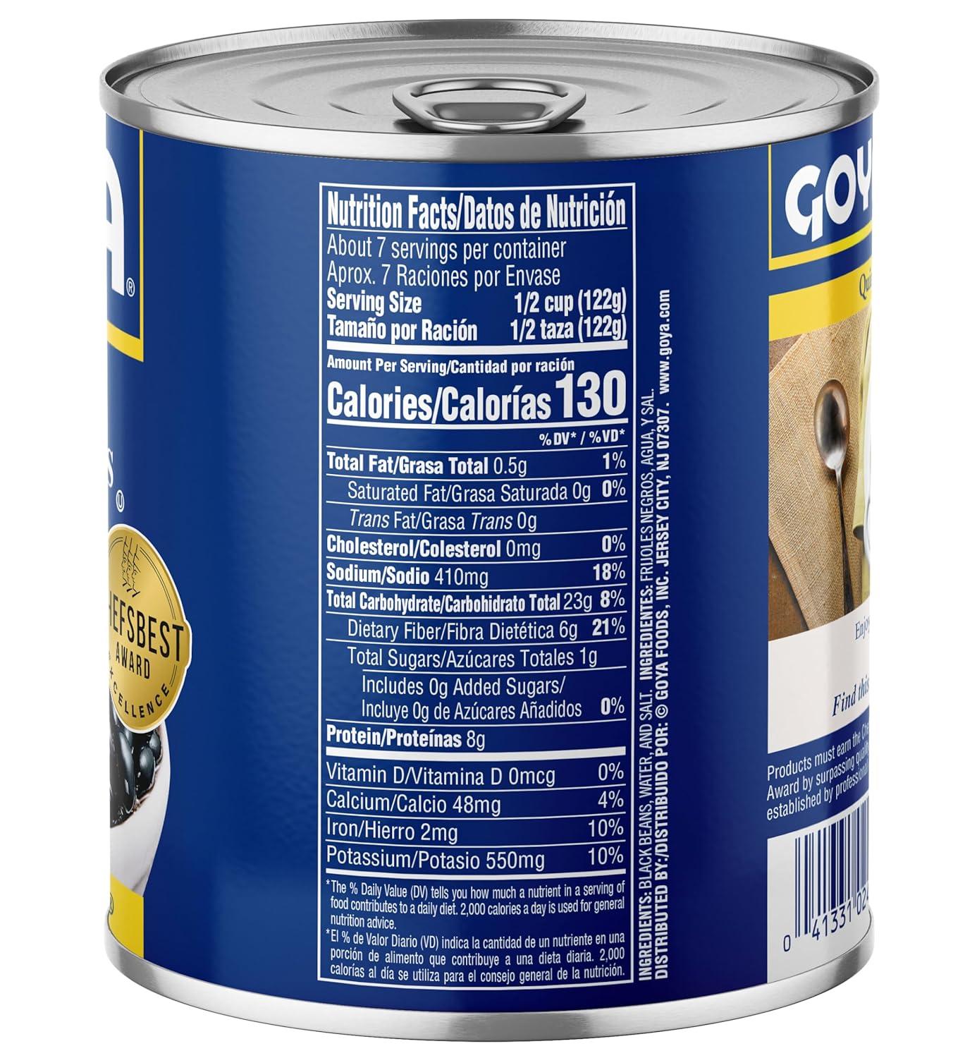 image:imageGoya Foods Black Beans 155 Ounce Pack of 829 Ounce Pack of 12