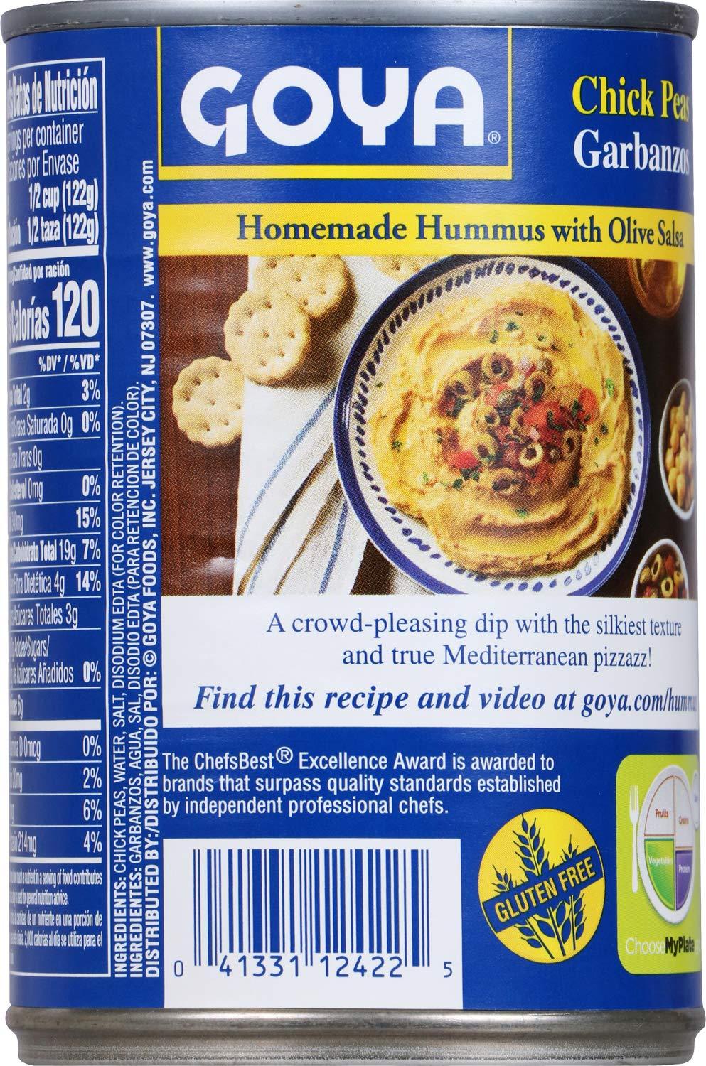 image:imageGoya Foods Chick Peas Garbanzo Beans 155 Ounce Pack of 8155 Ounce Pack of 24