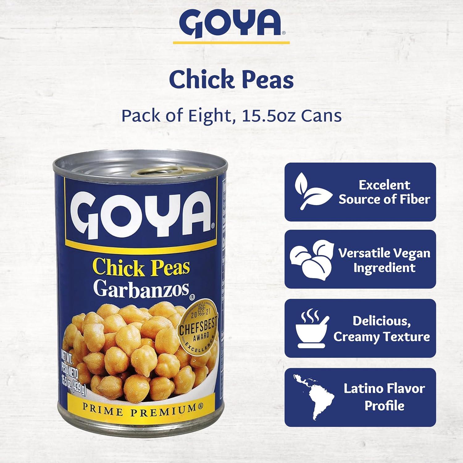 image:imageGoya Foods Chick Peas Garbanzo Beans 155 Ounce Pack of 8155 Ounce Pack of 8