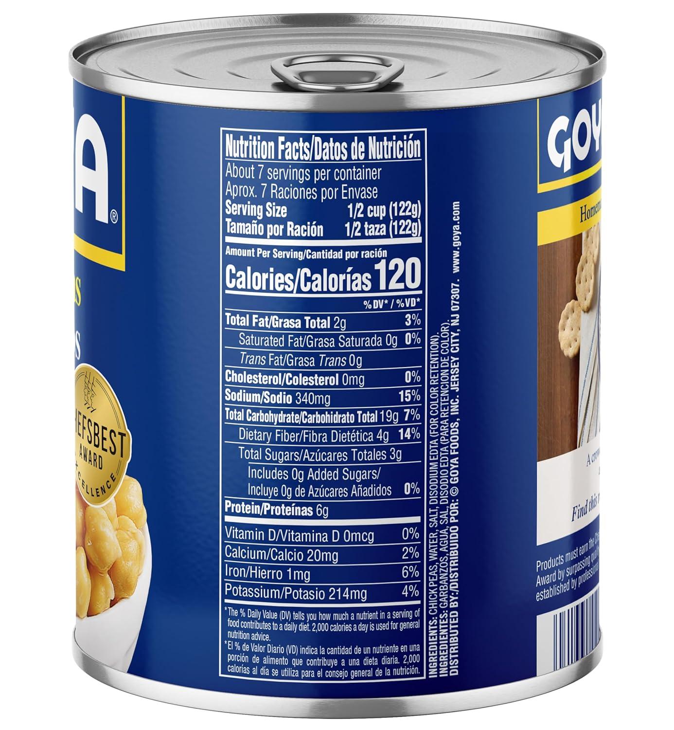image:imageGoya Foods Chick Peas Garbanzo Beans 155 Ounce Pack of 8181 Pound Pack of 12