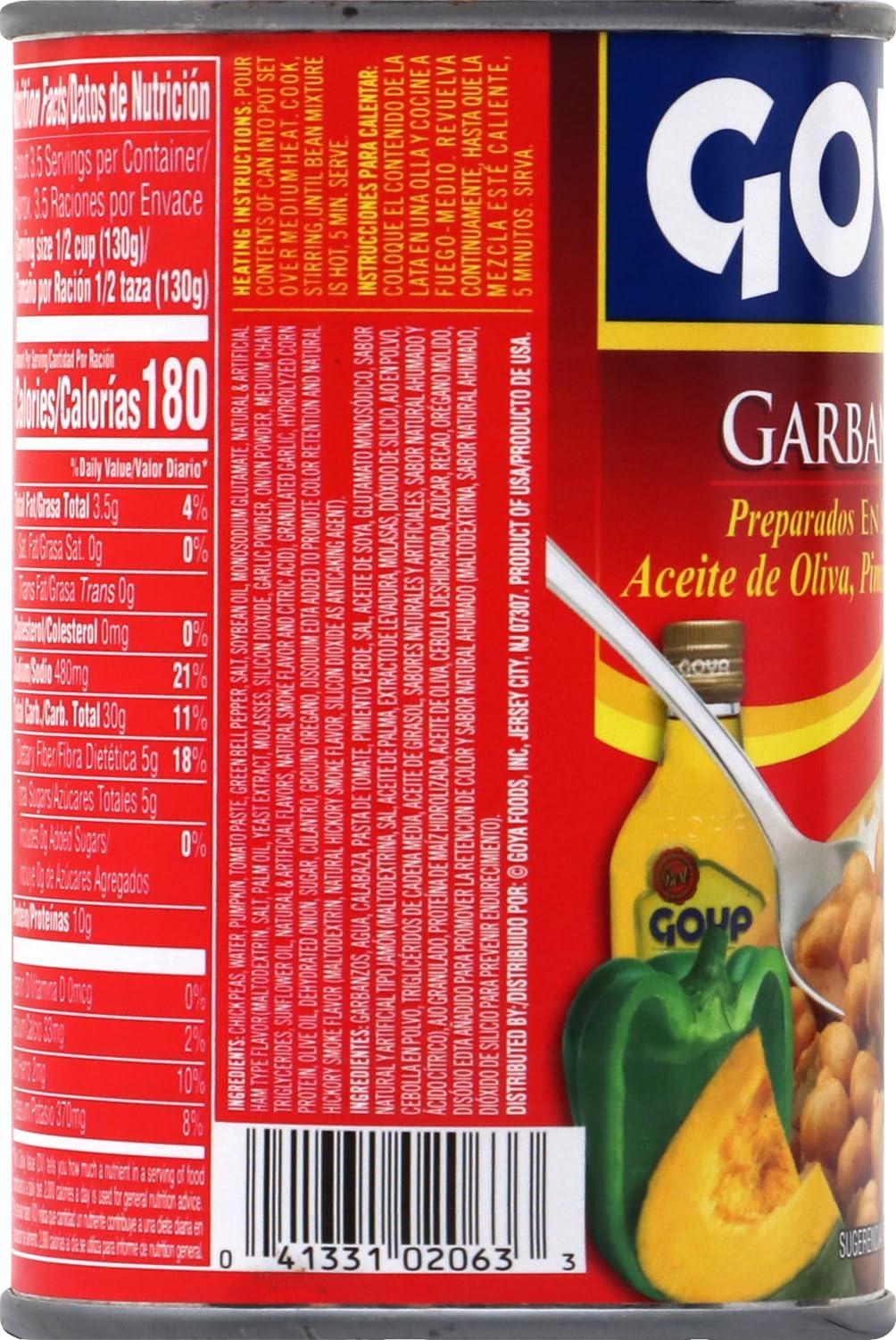 image:imageGoya Foods Chick Peas in Sauce Guisadas 15Ounce Pack of 24