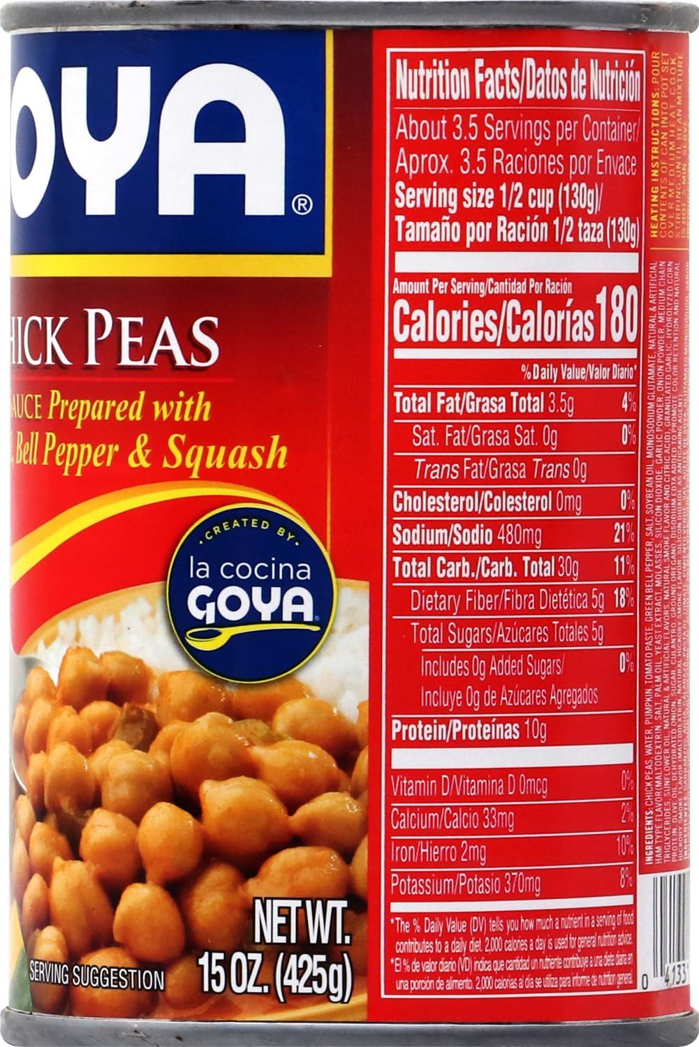 image:imageGoya Foods Chick Peas in Sauce Guisadas 15Ounce Pack of 24