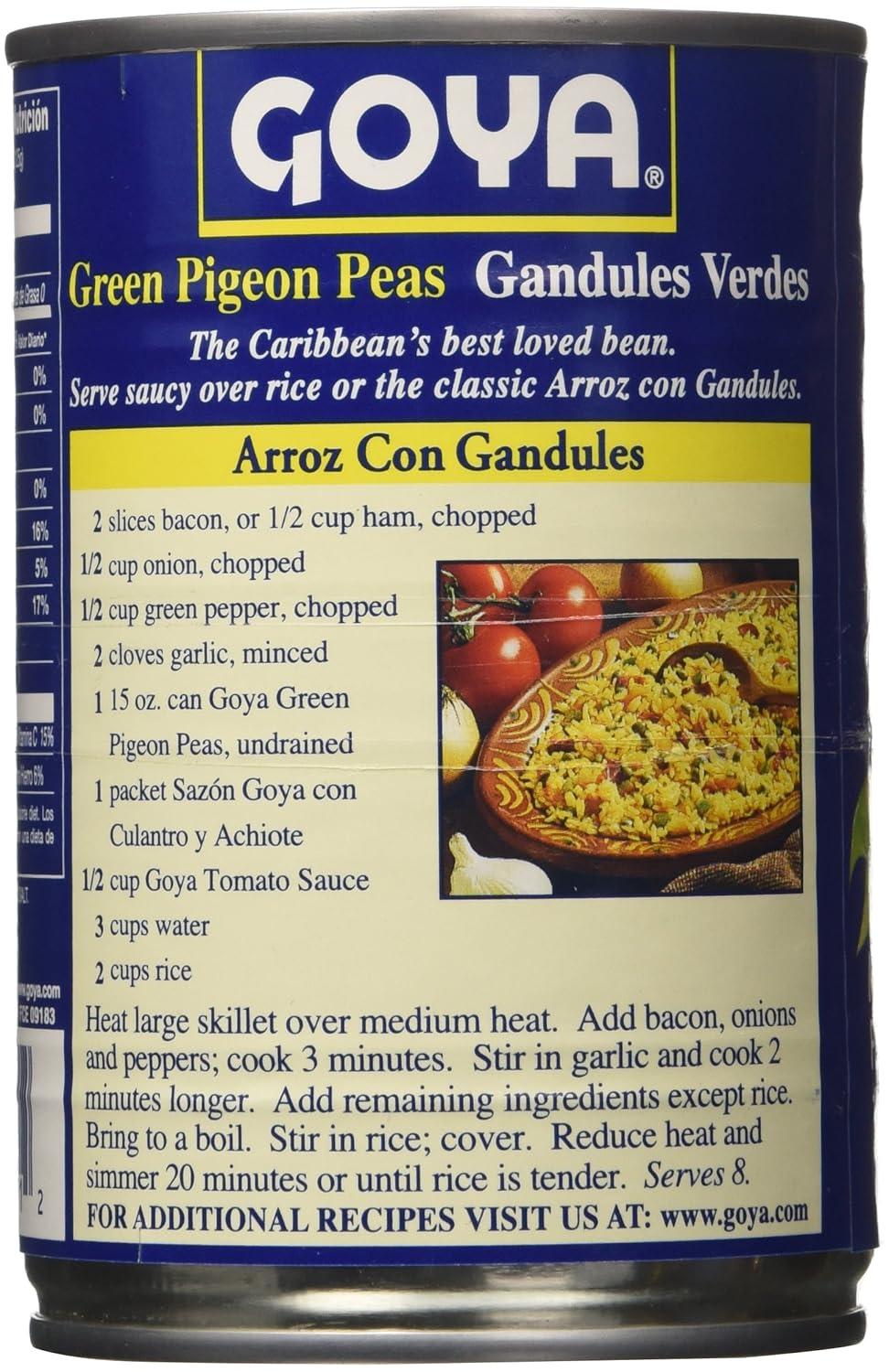 image:imageGoya Foods Green Pigeon Peas Gandules 29 Ounce Pack of 1215 Ounce Pack of 6