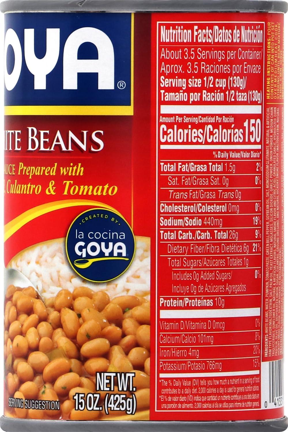 image:imageGoya Foods White Beans in Sauce Guisadas 15Ounce Pack of 24