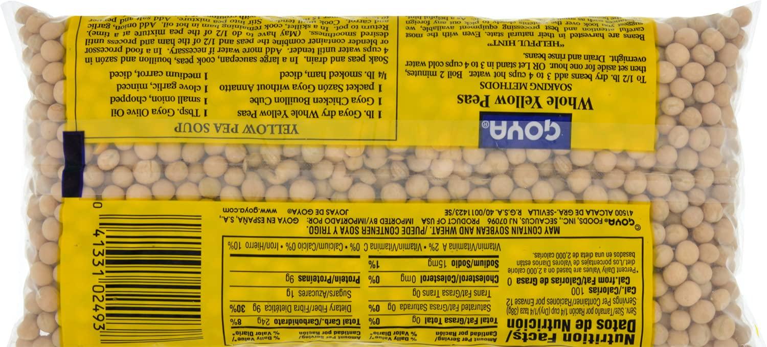 image:imageGoya Foods Whole Yellow Peas Dry 16 Ounce Pack of 24