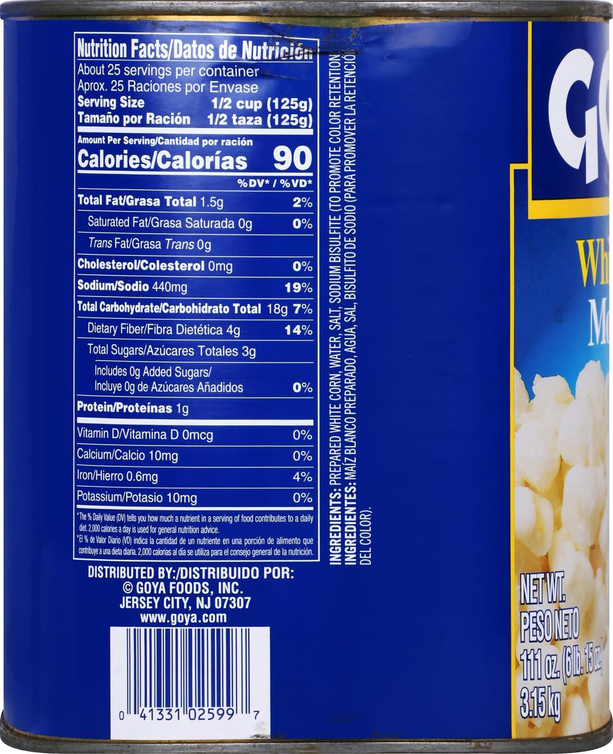image:imageGoya White Hominy Beans 29 Ounces Pack Of 12675 Pound Pack of 6