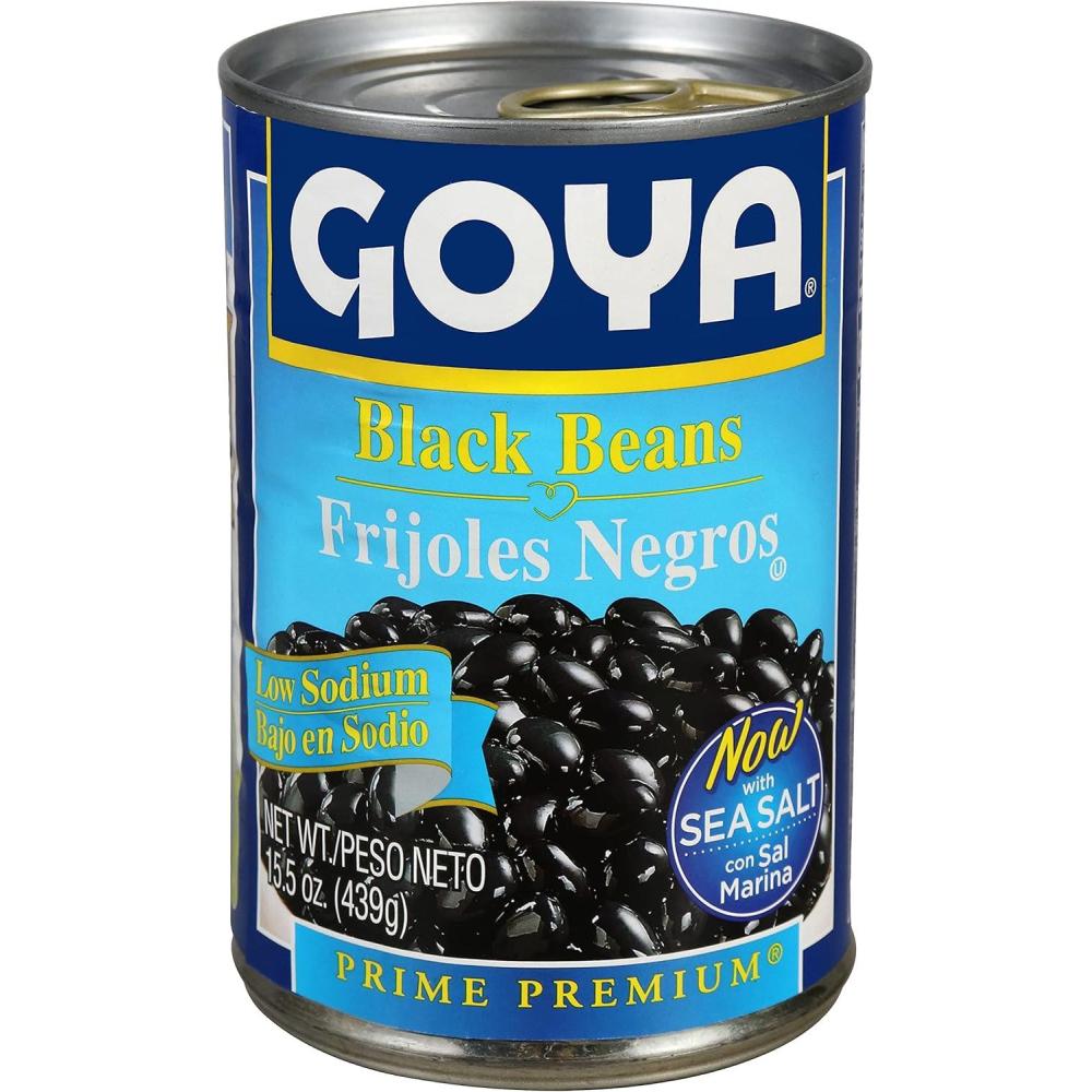 image:imageGoya Black Beans Low Sodium Canned Vegan Kosher 155 OunceBlack Beans