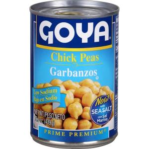 image:imageGoya Black Beans Low Sodium Canned Vegan Kosher 155 OunceChick Peas