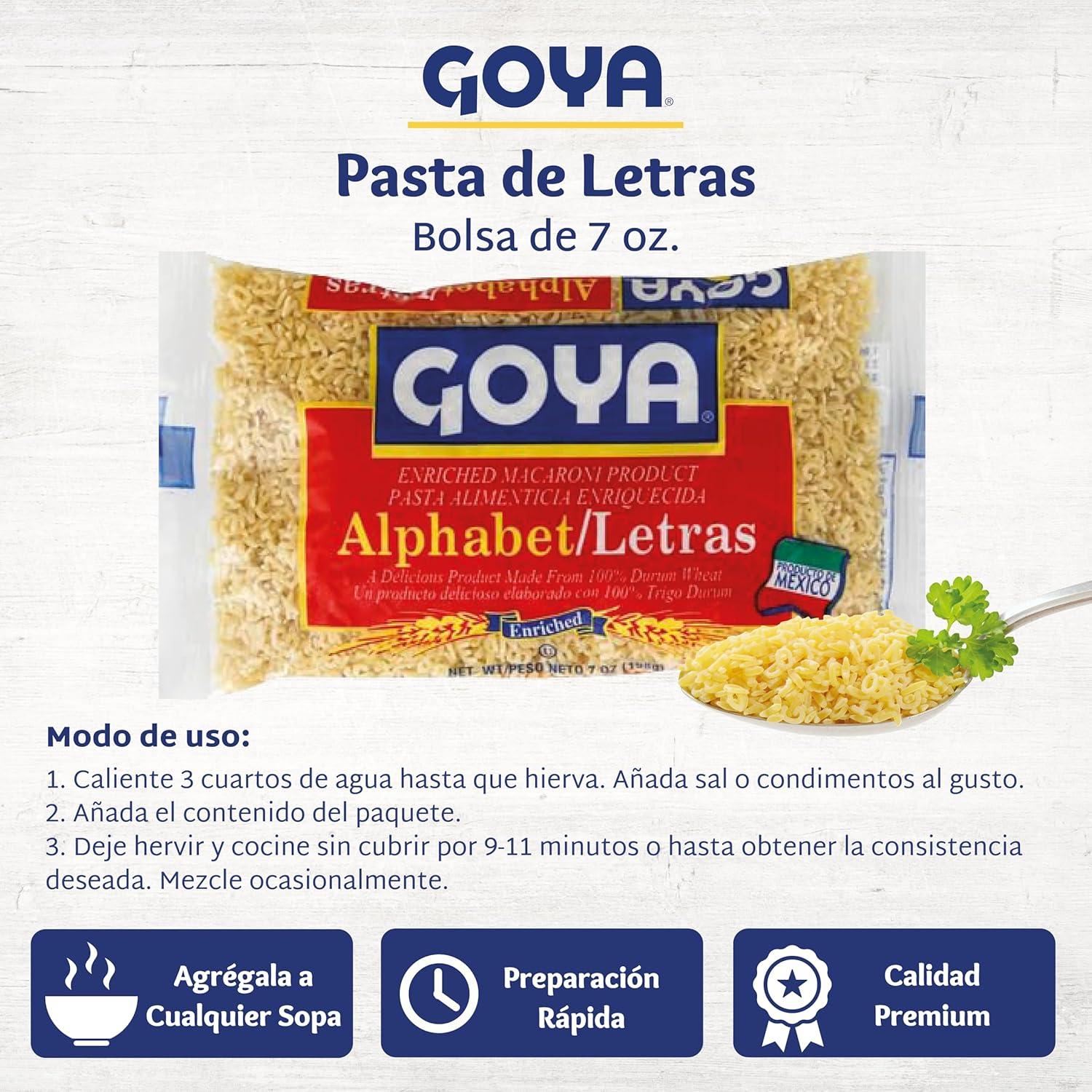 image:imageGoya Foods Alphabet Letras Pasta 7 Ounce Pack of 20Alphabet Pasta
