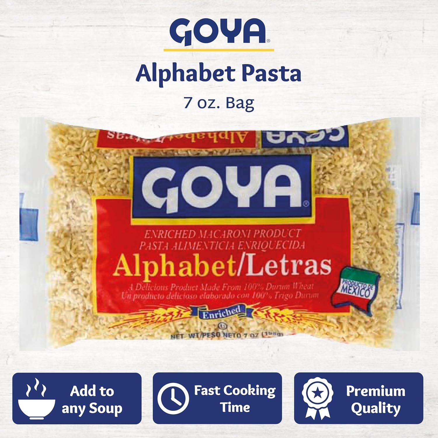 image:imageGoya Foods Alphabet Letras Pasta 7 Ounce Pack of 20Alphabet Pasta