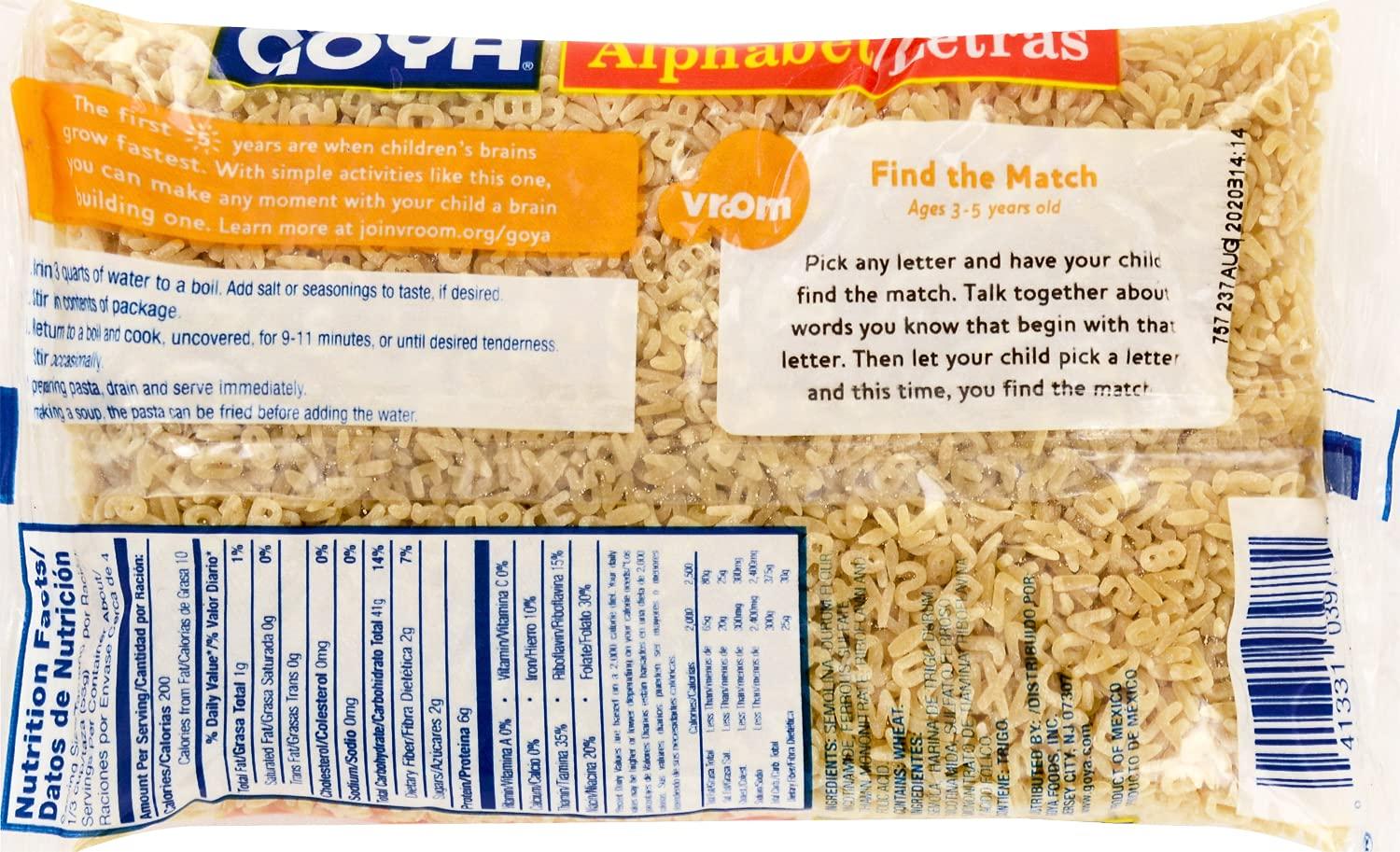 image:imageGoya Foods Alphabet Letras Pasta 7 Ounce Pack of 20Alphabet Pasta