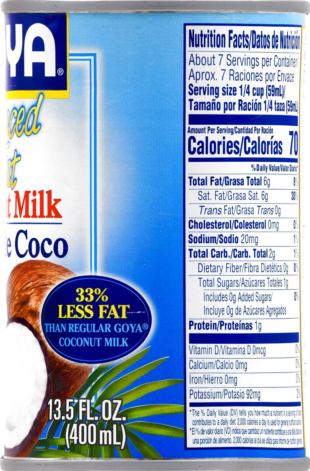 image:imageGoya Foods Coconut Milk Reduced Fat 135 Fl Oz Pack of 24Coconut