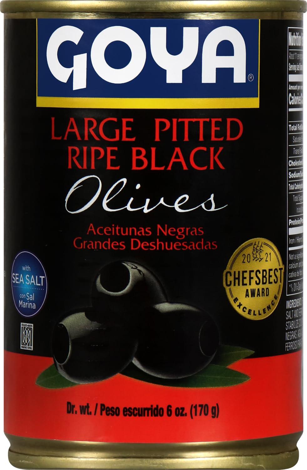image:imageGoya Foods Large Pitted Ripe Black Olives 6 Ounce Pack of 12