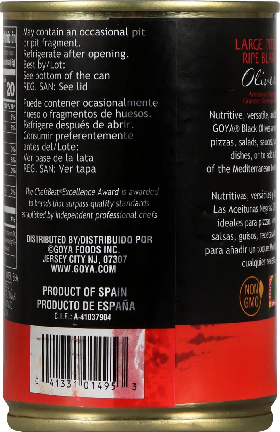 image:imageGoya Foods Large Pitted Ripe Black Olives 6 Ounce Pack of 12