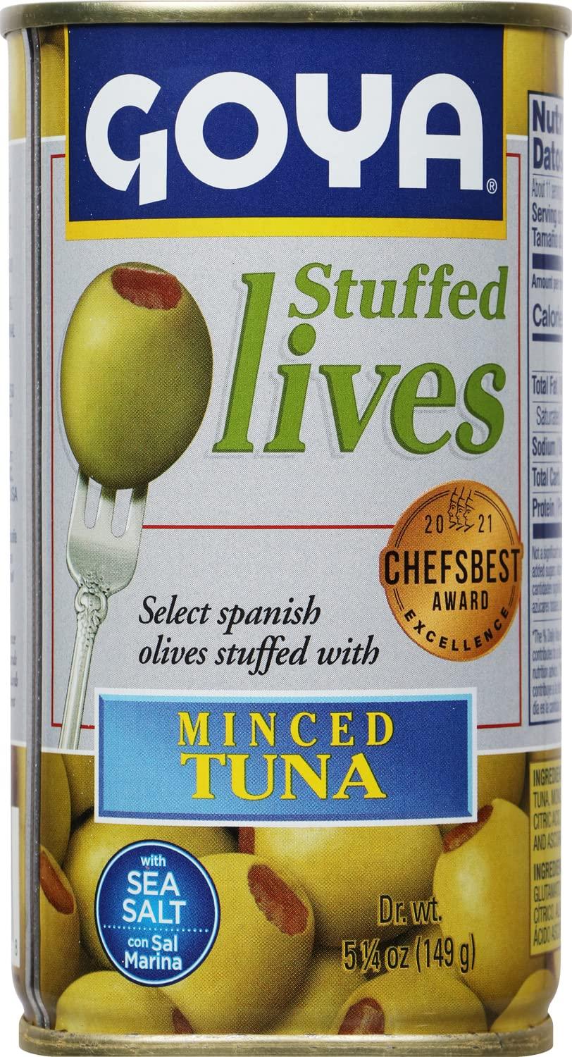 image:imageGoya Foods Manzanilla Olives Stuffed with Tuna 525 Ounce Pack of 12