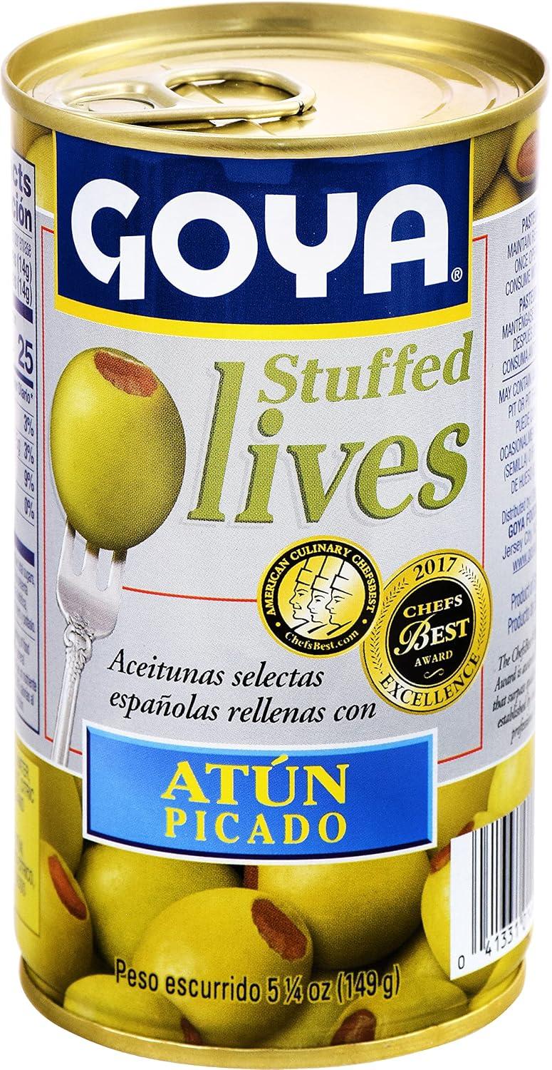 image:imageGoya Foods Manzanilla Olives Stuffed with Tuna 525 Ounce Pack of 12