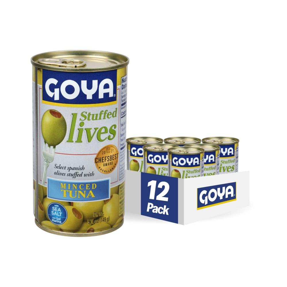 image:imageGoya Foods Manzanilla Olives Stuffed with Tuna 525 Ounce Pack of 12