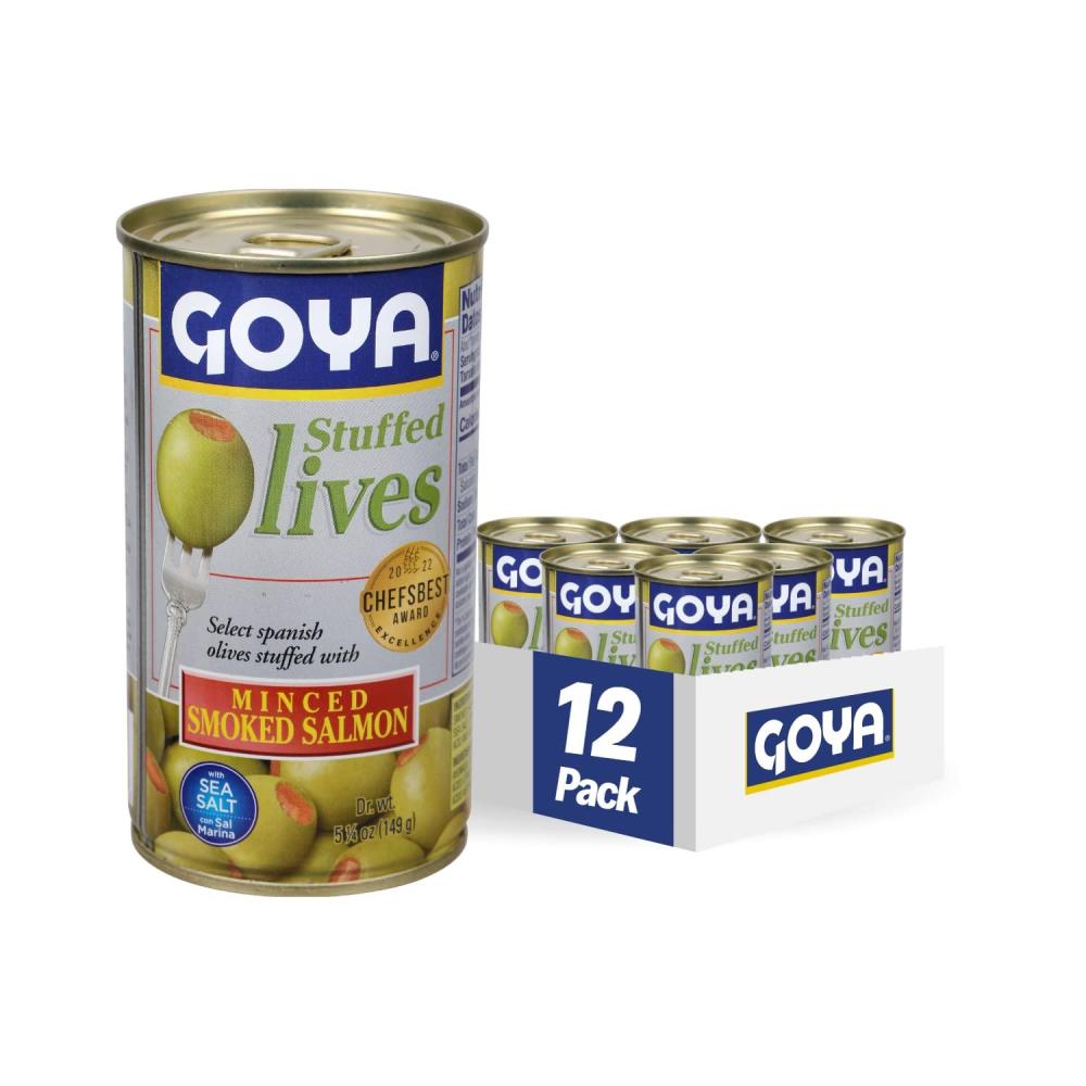 image:imageGoya Manzanilla Olives Stuffed with Smoked Salmon 525 Ounce Pack of 12