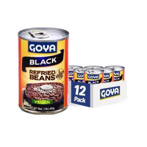 image:imageGoya Foods Refried Black Beans 16Ounce Pack of 12