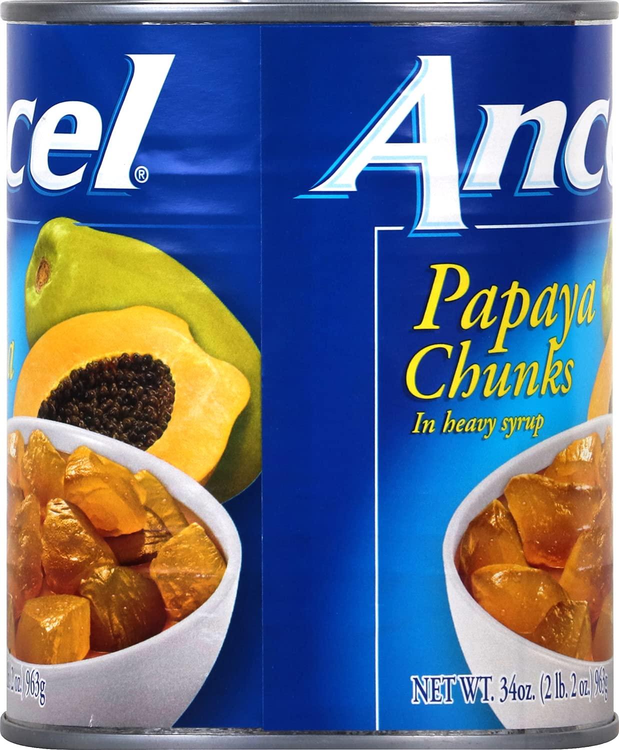 image:imageAncel Papaya Chunks 34Ounce Pack of 12