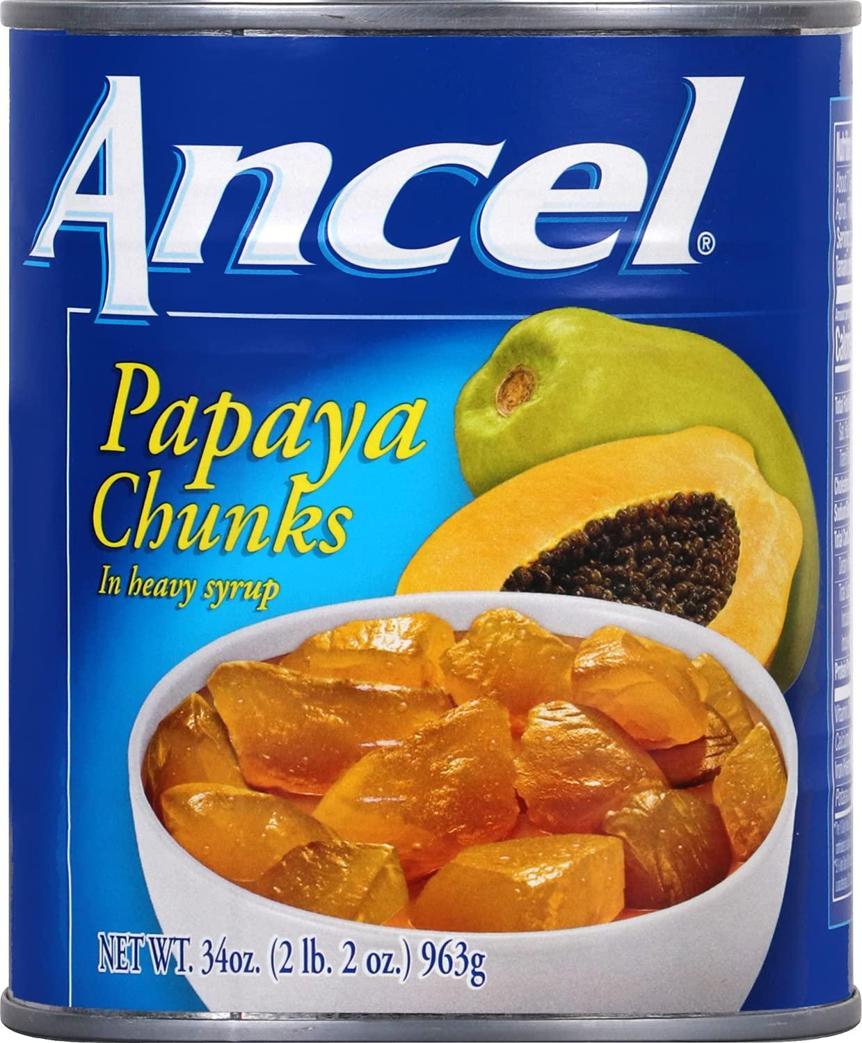 image:imageAncel Papaya Chunks 34Ounce Pack of 12