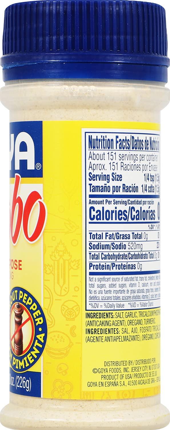 image:imageGoya Adobo All Purpose Seasoning Without Pepper Vegan Natural 8 Ounces Pack Of 24