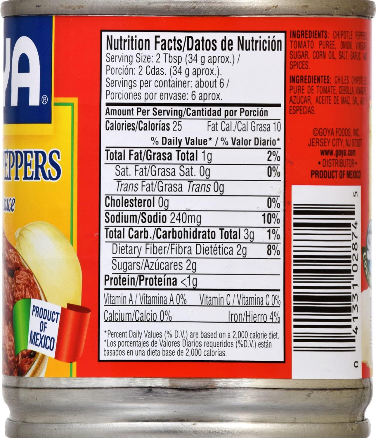 image:imageGoya Chipotle Peppers in Adobo Sauce 7 oz7 Ounce Pack of 4