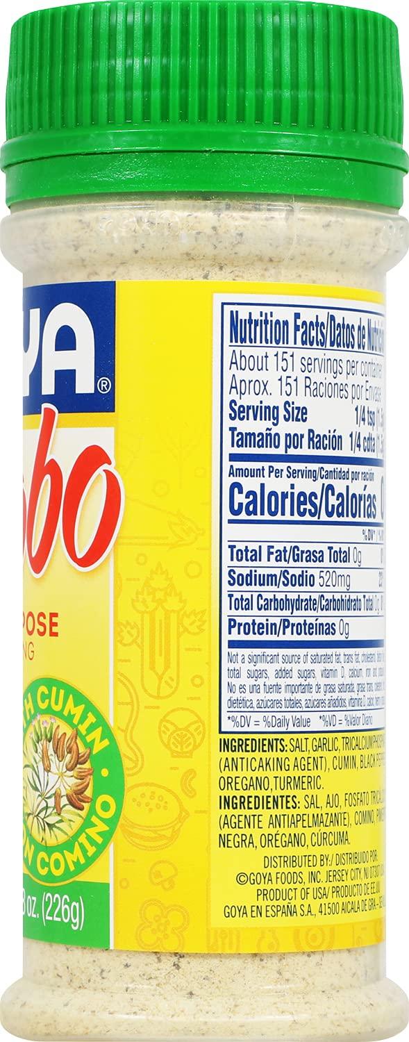 image:imageGoya Foods Adobo All Purpose Seasoning Light without Pepper 8 Ounce Pack of 24Cumin
