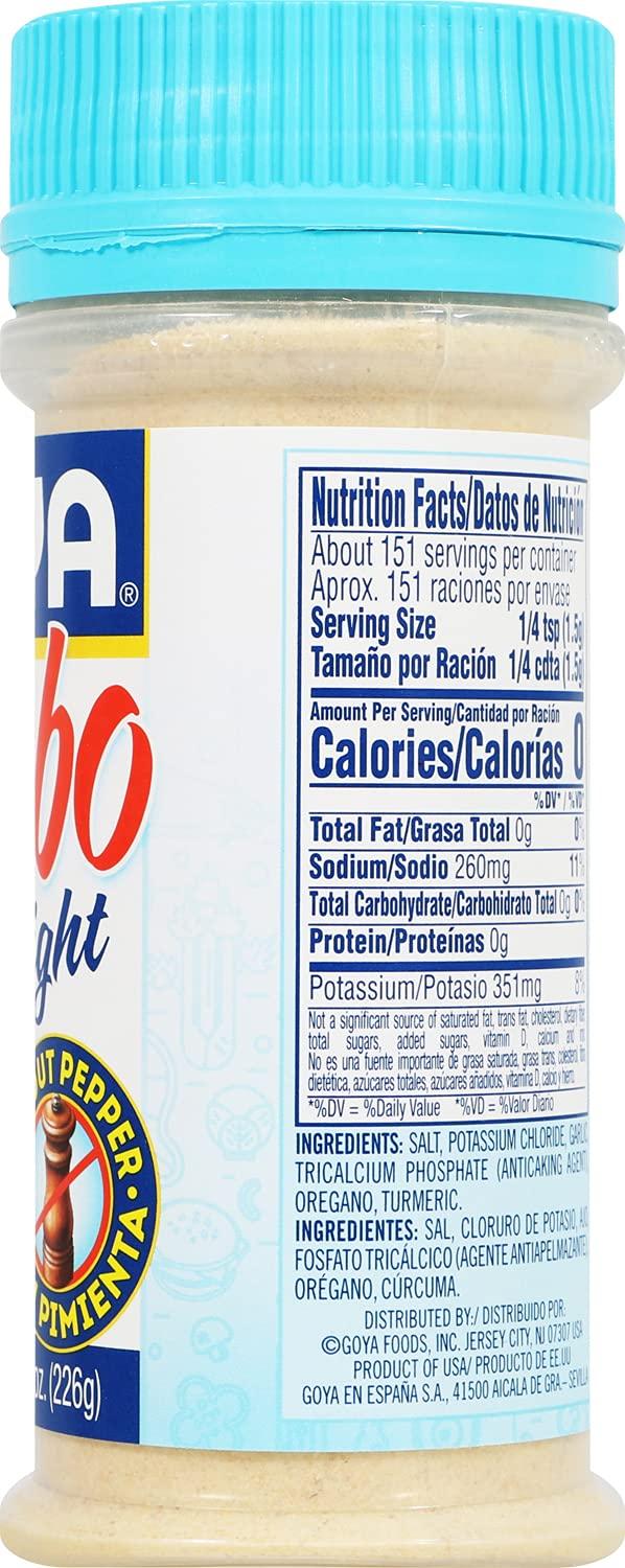 image:imageGoya Foods Adobo All Purpose Seasoning Light without Pepper 8 Ounce Pack of 24Light Without Pepper