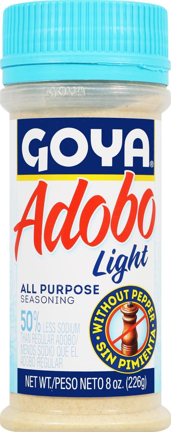 image:imageGoya Foods Adobo All Purpose Seasoning Light without Pepper 8 Ounce Pack of 24Light Without Pepper
