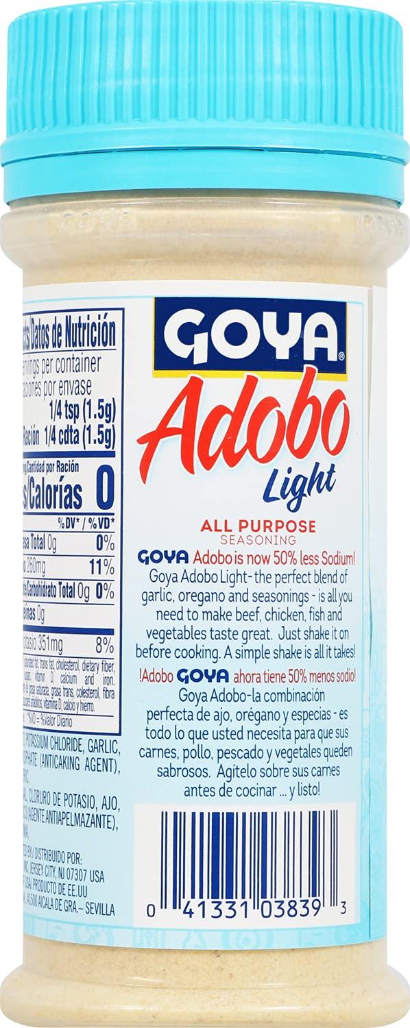 image:imageGoya Foods Adobo All Purpose Seasoning Light without Pepper 8 Ounce Pack of 24Light Without Pepper